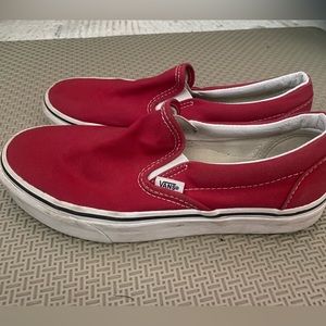 Red slip on vans